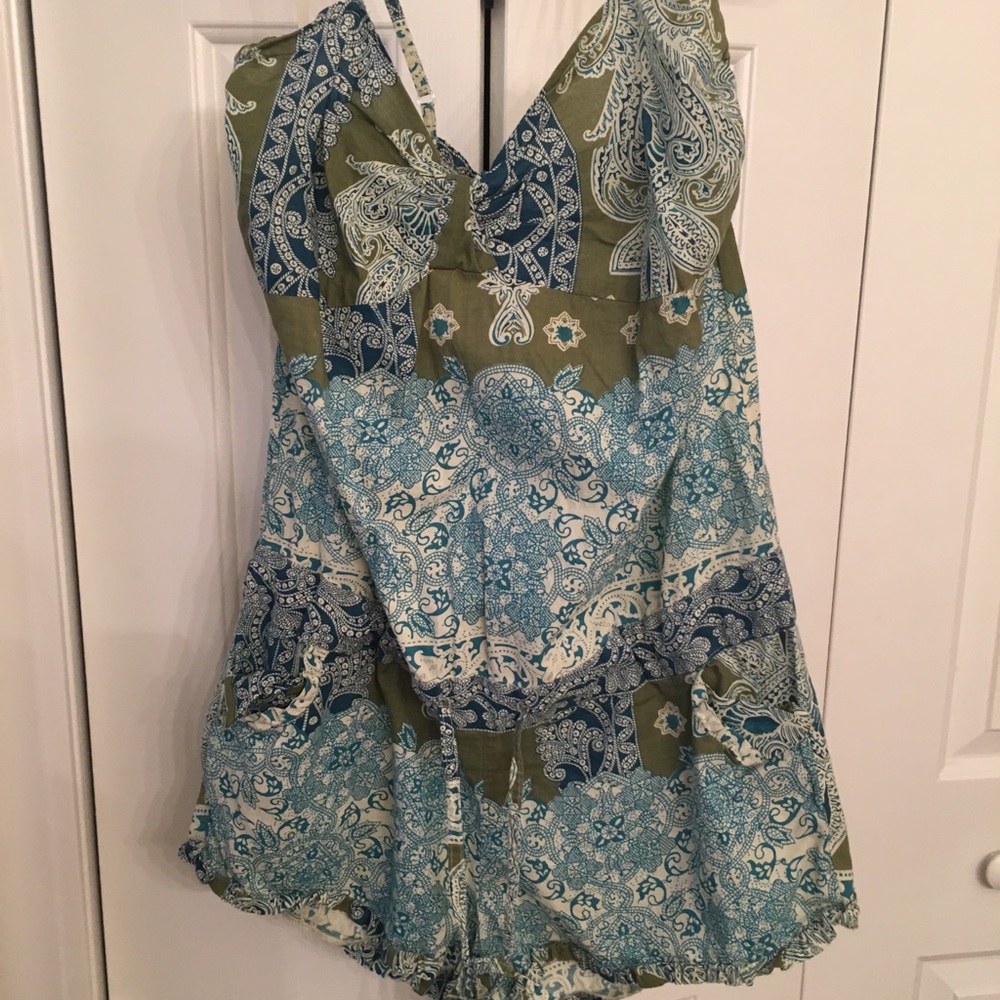 Spaghetti strap romper